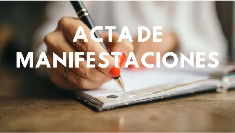 Acta de Manifestaciones